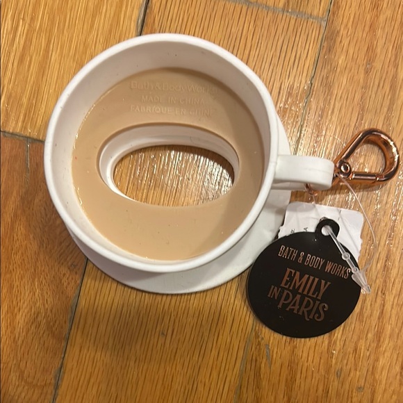 Emily in Paris White Teacup Keychain Pocket Bac Sanitizers Holder Latte - Picture 5 of 8
